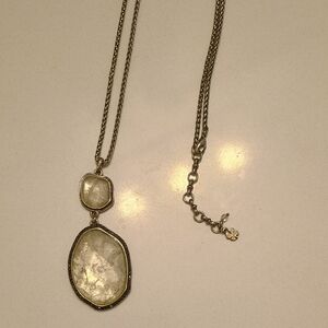Lucky Brand Silver and Gold Pendant Necklace